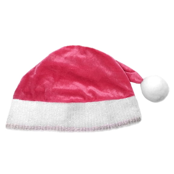 SeasonsTrading Pink Plush Santa Hat - Adult Fun Holiday Xmas Christmas Costume Party Hat