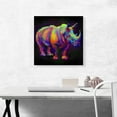 thumbnail image 2 of ARTCANVAS Black Rhinoceros Rhino Africa Canvas Art Print - Size: 18" x 18" (0.75" Deep), 2 of 9