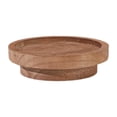 thumbnail image 2 of Bandeja redonda de madera para aperitivos, bonita bandeja decorativa para centro de mesa de cocina, otomana Marrón claro, 2 of 9