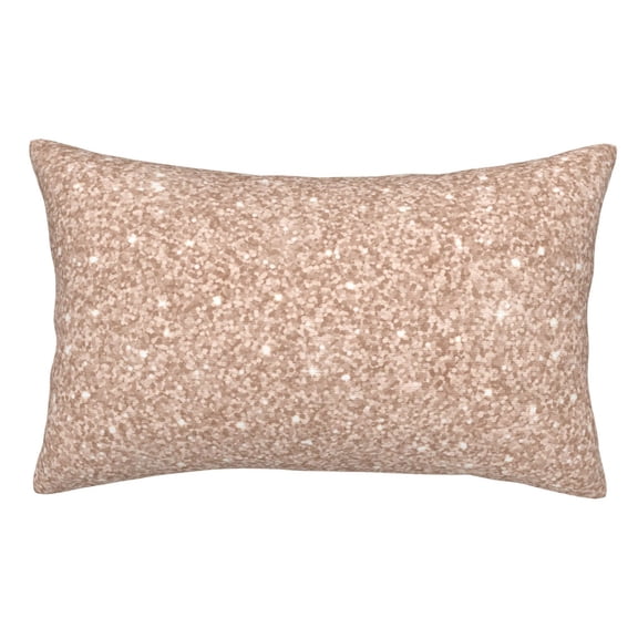 Rateoe Beige Sparkling Glitter Pattern Decorative Pillow Case,Throw Pillow Covers,Plush Pillow Cover,Soft Pillow Case,Velvet Pillow Case-14"x20"