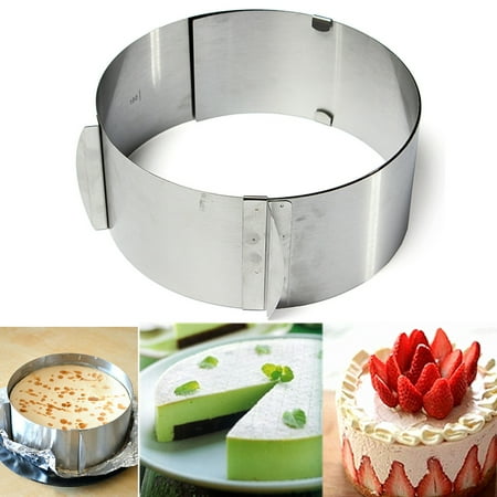 Funnel Cake Ring - Meigar 6''-12'' Adjustable Round Stainless Steel Cake Mousse Mould Ring Bakeware Tools