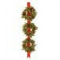 thumbnail image 2 of 77” Pre-Lit Decorative Collection Triple Artificial Christmas Wreath Door Hang - Clear Lights, 2 of 2