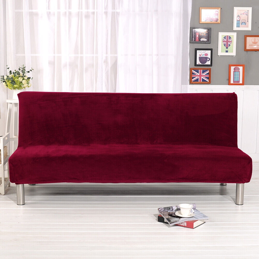 JIAN YA NA Armless Sofa Bed Cover Polyester Spandex Stretch Futon Slipcover Protector Elastic Full Folding Couch Sofa Shield