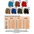 thumbnail image 2 of Casual Cotton Linen Shorts for Women Drawstring Elastic Waist Short Hot Pants With Pockets Ladies Wide Leg Loungewear Short Pants, 2 of 5