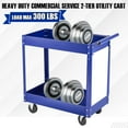 thumbnail image 3 of 2 Tier Rolling Tool Cart,330 Lbs Metal Heavy Duty Utility Cart On Wheels,2 Shelf Steel Utility Cart,Industrial Service Cart,Tool Storage Organizer for Mechanic,Garage,Workshop,Warehouse & Repair Shop, 3 of 7