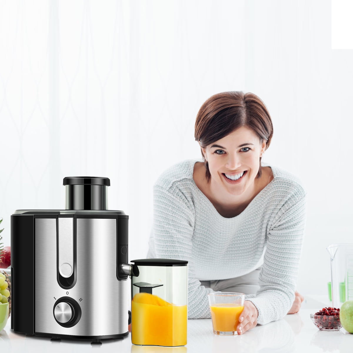 Costway Juicer Machine Juicer Extractor Dual Speed w 2.5 Feed