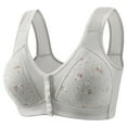 thumbnail image 2 of Ahuyic Summer Women Bra,Women Plus Size Bras,Woman's Printing Front Buckle Elastic Style Medium Sized Bra Without Steel Rim, 2 of 3