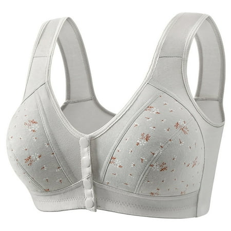 Black of Friday Deals!Clearance Staron Everyday Bras Women No Underwire Front Closure Bra Soft Strap Wireless Bra Comfortable Large Size Bras Plus Size Bra
