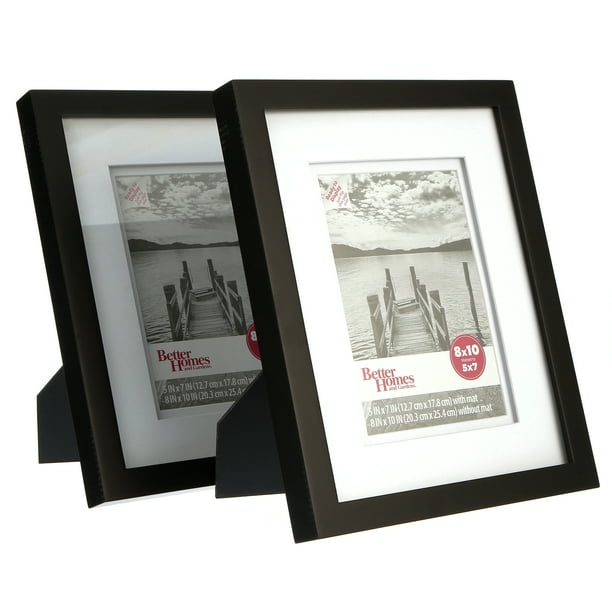 Better Homes & Gardens Picture Frame Black, Set of 2, 8"x10" Walmart