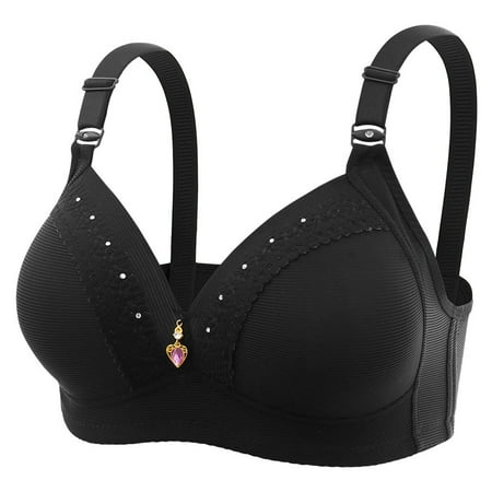 

EchfiProm 2023 Sexy MAKE LOVE Women Yoga Sports Front Closure Extra-Elastic Breathable Lace Trim Bra Underwear Set Love Gift