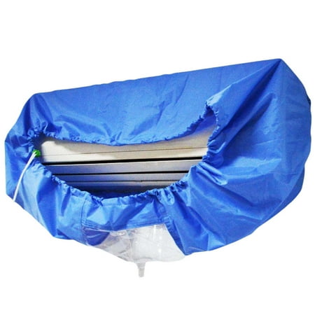 Blue Air Conditioner Cover Cleaning Dust Washing Cover Clean Waterproof (Best Way To Clean Air Conditioner)