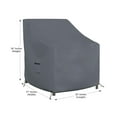 thumbnail image 2 of Covers & all Outdoor Chair Cover, 12 Oz Waterproof UV & Weather Resistant Patio Furniture Sofa Cover for Outdoor Outside Seating Lawn Garden, with Air Vents & Drawstrings (36"L x 37"W x 36"H, Gray), 2 of 7