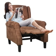 Heated Vibrating Suede Massage Reclining Arm Chair Electric Massage Sofa