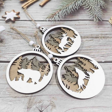 

AXXD Christmas Decoration Supplies New Christmas Decoration Wooden Crafts Micro Decoration Wooden Christmas Pendant Room Decor For Reduced Price
