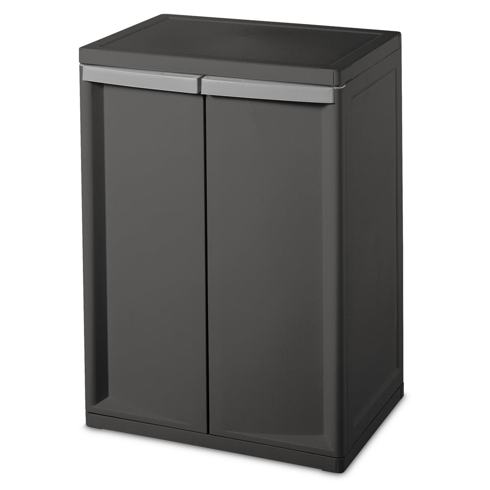 Sterilite Plastic 2 Shelf Flat Gray