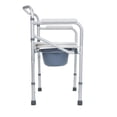 thumbnail image 3 of Silla Para WC De Acero Cromado Con Ruedas Plegable, 3 of 8