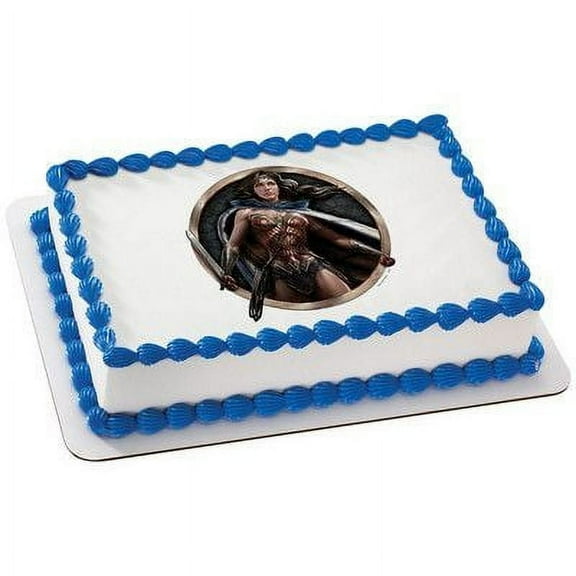 Wonder Woman Strong -1/4 (Quarter Sheet) Edible Photo Image Cake Decoration
