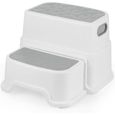 PandaEar Kids Step Tool, 2 Anti-Slip Step Stool for Toilet Potty Training, Kitchen, Bathroom, Poop Stools with Handle for Toddler Children