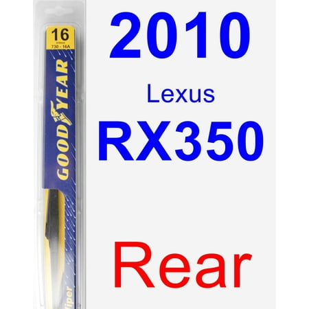 - 2010 Lexus RX350 Rear Wiper Blade - Rear