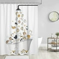 thumbnail image 2 of Sonernt Cute Cat Shower Curtain for Kids Children Cartoon Animal Pattern Colorful Hilarious Funny Pets Paw Bathroom Waterproof Fabric Polyester Accessories (W72''xH72'' inch) 12 Hooks Included, 2 of 5
