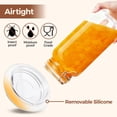 thumbnail image 4 of 3-pack 78oz Large Square Airtight Glass Jars For Bulk Food  Holds A 4lb Bag Of Sugar Or 5lb Rice Wide Mouth Canister Flour Coffee & Pantry Organization, 4 of 8