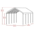 thumbnail image 4 of Shelterlogic Super Max 12' x 26' 5-Rib Canopy White Cover, 4 of 9