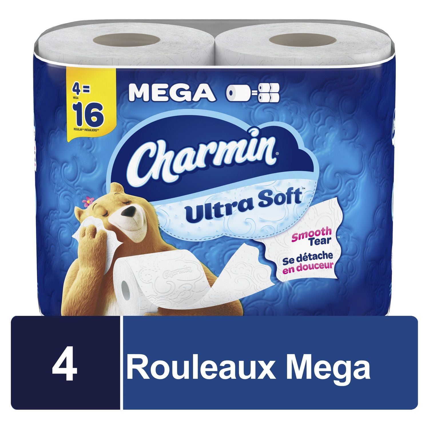 Papier hygiénique Charmin Ultra Soft, 4 rouleaux Méga par rouleau