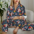 thumbnail image 6 of Salouo Christmas Bunny A Pattern Women's Pajamas Set Long Sleeve Button Down Sleepwear Soft Pj Lounge Sets for women 2 Piece Pjs Set with Long Pants-X-Large, 6 of 7