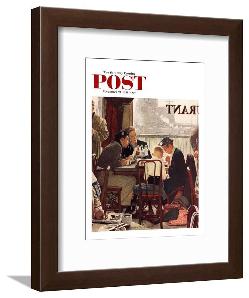 Cover Rame Saying Grace Saturday Evening Post Cover, November 24,1951, Religion ...