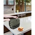 thumbnail image 3 of Sage Green Black Plaid Small Toaster Cover 2 Slice, Kitchen Appliance Covers, Vintage Star Buffalo Check Rustic Toaster Oven Cover with Loop, Bread Machine Cover Polyester Dust Cover Protection, 3 of 4