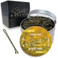 thumbnail image 1 of Horquillas Super Grip Bobby Pins – Mujer 1.9 pulgadas – Fácil de asegurar todo tipo de cabello – Práctica lata reutilizable (rubio – 400 quilates aprox.), 1 of 5