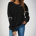 thumbnail image 2 of Womens's Funny Crewneck Sweatshirts Loose Casual Graphic Ghost Pumpkin Halloween Tops Long Sleeve Pullovers (L, Black 01), 2 of 4
