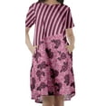 thumbnail image 3 of Moomaya Short Sleeve Dresses Plus Size Women Scoop Neck Mini Tunic Dresss, 3 of 6