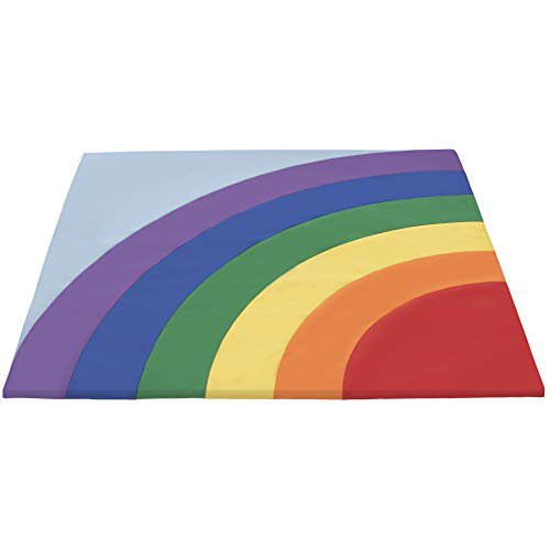 SoftScape Rainbow Activity Mat for Infants and Toddlers, Tummy Time for