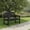 black, variant on 2-Person Outdoor Wooden Garden Bench, Slatted Patio Loveseat with Ergonomic Curved Backrest & Wide Armrests, Solid Wood Porch Furniture for Balcony, Yard & Deck