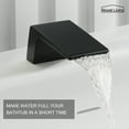 thumbnail image 6 of Boyel Living Bathroom Bathtub Faucet Single-Handle Shower Head Tub Deck Mount Roman Tub Faucet with Hand Shower and Water Suply Hose Waterfall Bath Tub Filler in Matte Black, 6 of 8