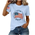 thumbnail image 5 of Qingpeng 4th of July Patriotic T Shirts for Women Summer Star Print Shirts Women's Independence Day Short Sleeve Casual Tee Tops, 5 of 6