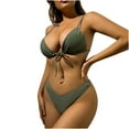 thumbnail image 2 of KIHOUT Womens Swimwear Plus Size Womens' Summer Solid Color Swimwear Two-piece Slim Swimsuit Bikini Straped Swimsuits, 2 of 7