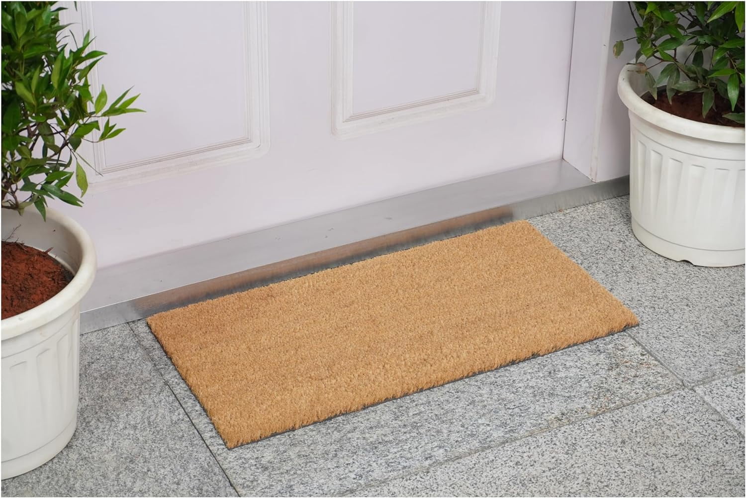 Calloway Mills 153551224 Natural Coir with Vinyl Backing Doormat, 12" x 24"