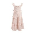 thumbnail image 1 of ITFABS Robe Assortie Mère Fille Femmes Fille à Volants Imprimé Floral Bohème Sans Manches Robe Vêtements de Famille, 1 of 6