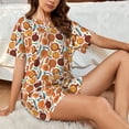 thumbnail image 6 of Womens Pajama Sets With Pocket, Hot Fresh Pizza Lounge Sets Short Sleeve Sleepwear PJ Sets for Women, 6 of 6