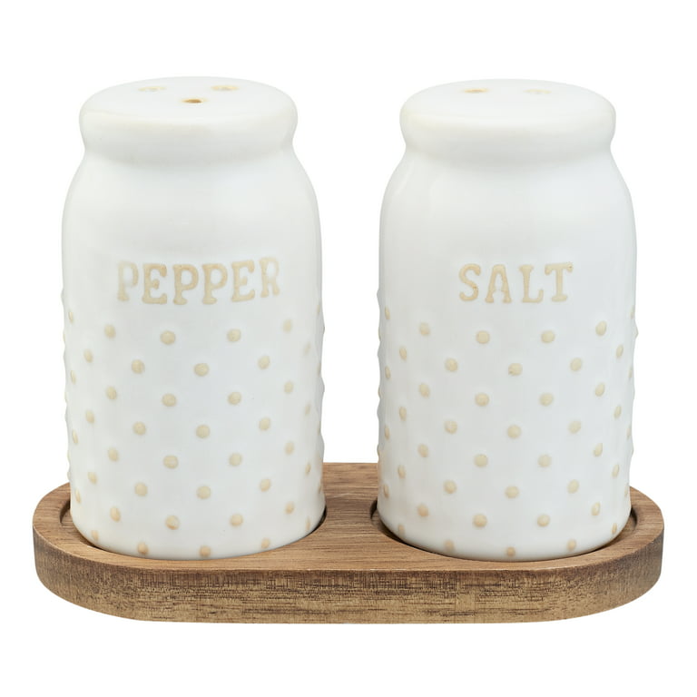 2-Piece Neutral Modern Salt and Pepper Grinder Set + Reviews
