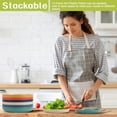 thumbnail image 6 of 12 PACK 6 Inch Lightweight Wheat Straw Plates, Microwave and Dishwasher Safe BPA Free and Healthy Wheat Straw Plates, Unbreakable Deep Dinner Plates, 6 of 7
