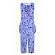 thumbnail image 5 of Conjunto de Verano para las Mujeres Impreso Casual sin Mangas Plisado Superior Y Pantalones Recortados, Cuello Redondo Conjunto de Dos Piezas, 5 of 8