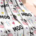 thumbnail image 3 of White Cow Moo Colorful Pattern Blanket,Comfortable Soft Flannel Throw Blanket,All Season,Warm Lightweight Blankets for Sofa Bed Couch Living Room Chair,30"x40", 3 of 4