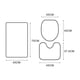 thumbnail image 2 of ABPHQTO Boats Anchor White Sketch Juego de alfombras de baño de 3 piezas Alfombra de baño Contour Mat y cubierta de tapa de inodoro, 2 of 2
