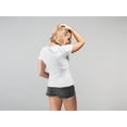 thumbnail image 5 of 4th of July Patriotic American Galaxy Laser Sharks Women's Juniors Soft T Shirt, 5 of 5