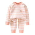 thumbnail image 3 of WNVMWI Fall Baby Clothes for Girls 2 Piece Outfit Toddlers Thermal Underwear Set Long Sleeve Top And Pants Sets 120 Orange, 3 of 4