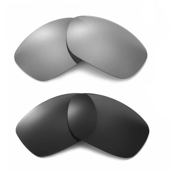 New Walleva Polarized Titanium Black Replacement Lenses For Oakley Ten OO9128 Sunglasses
