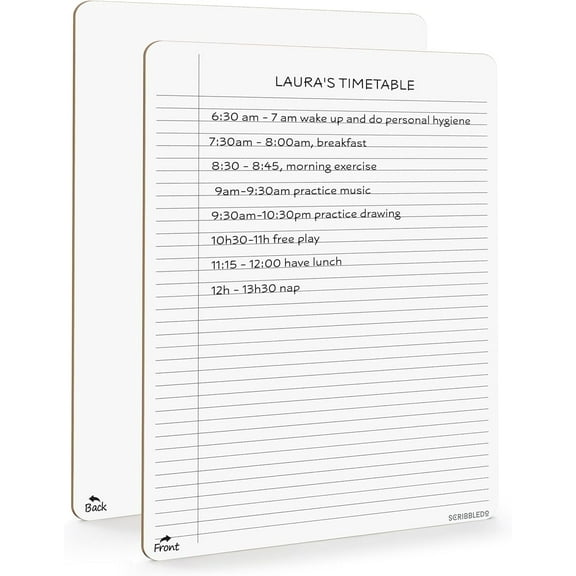 Scribbledo Dry Erase Notebook Double Sided College Ruled Lined Board, 1 Count